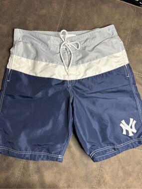 Genuine Merchandise Navy and Light Gray Men’s Swim Board Shorts